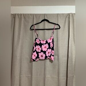 Fighting Eel | Ava Sky Tank Naia in Black Aloha Blooms Size Xtra Small